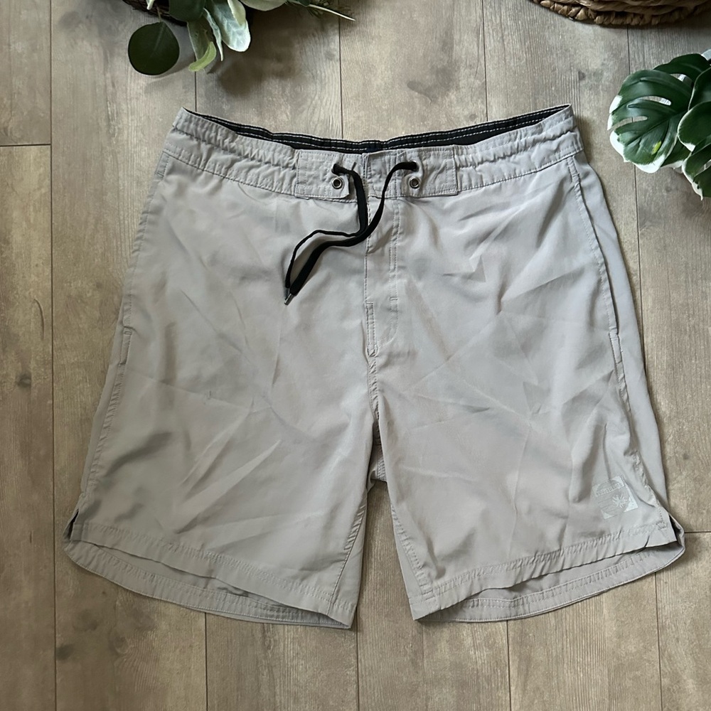 Men's Hybrid Swim Shorts Sunsations Swim Trunks Gray Size Large Light Gray